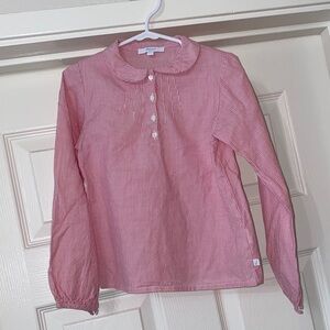 Jacadi Pink Striped Button Down Shirt. Size 6 girls